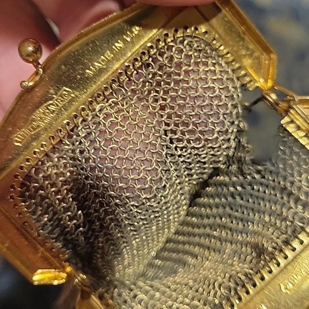 Whiting & Davis Mesh Chain Maille Antique Coin Purse/ GUC